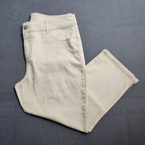 Chico's Women 1.5 US 10 Tan High Rise Cropped Jeans